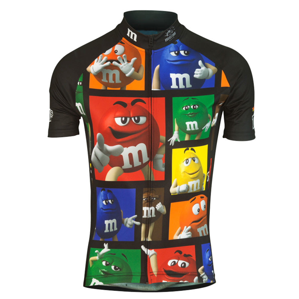 M&M Black Retro Cycling Jersey Short sleeve