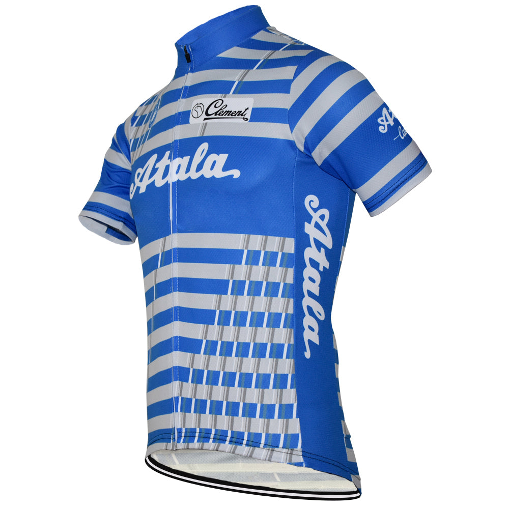ATACA Blue Retro Cycling Jersey Short sleeve