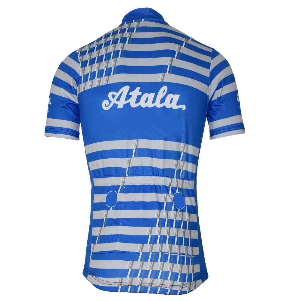ATACA Blue Retro Cycling Jersey Short sleeve