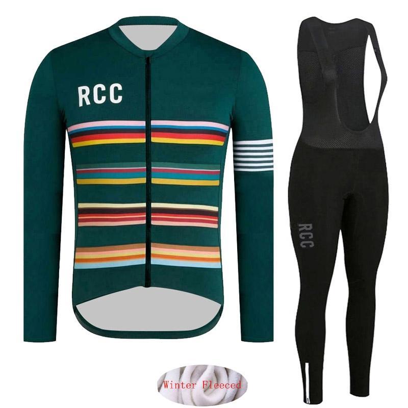 Rcc Greeen Retro Cycling Jersey Long sleeved suit