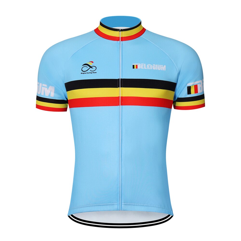 Belgium Retro Cycling Jersey Short sleeved suit