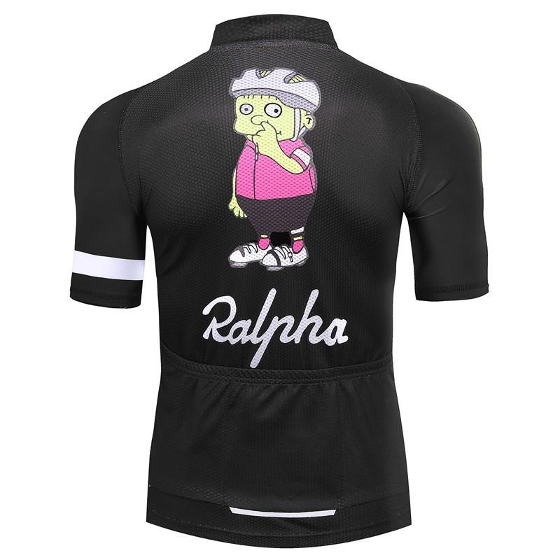 Ralpha Pink Retro cykeltrøje Kortærmet