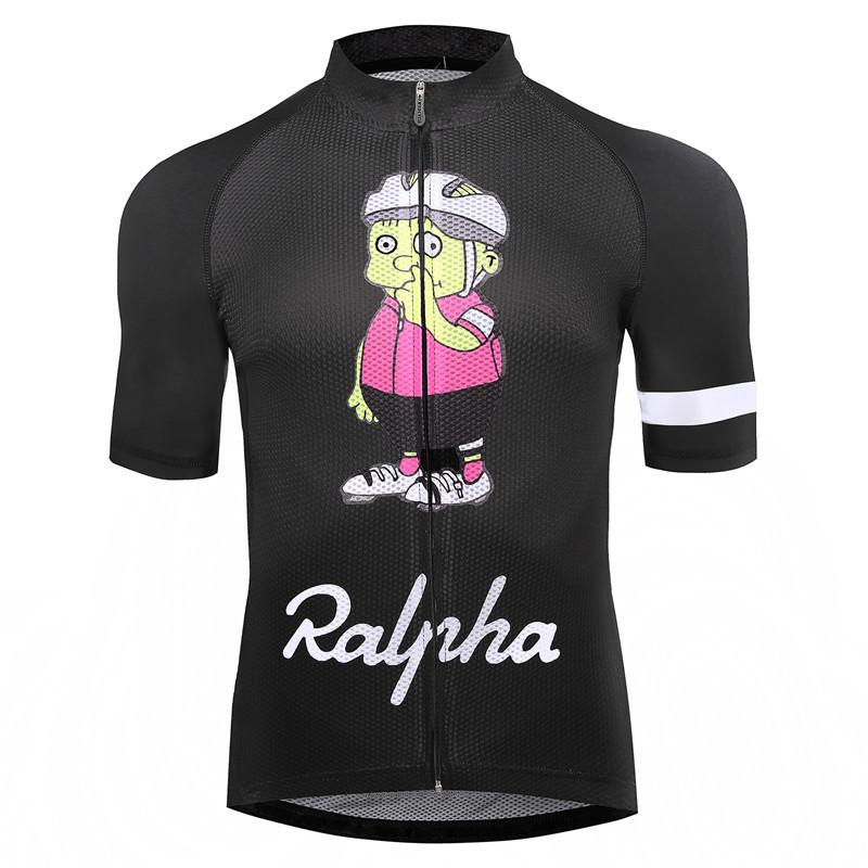 Ralpha Pink Retro cykeltrøje Kortærmet