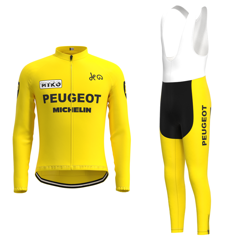 Peugeot Esso Retro Cycling Jersey Long sleeved suit