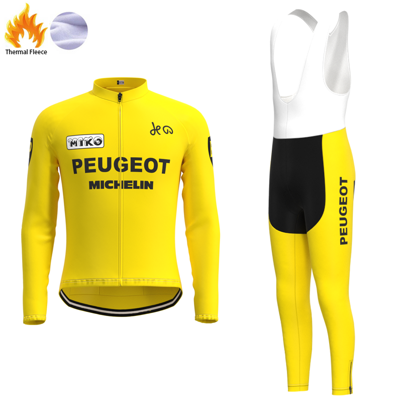 Peugeot Esso Retro Cycling Jersey Long sleeved suit
