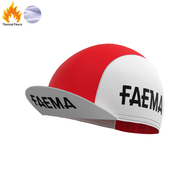 FAEMA White Red Retro Cycling Cap