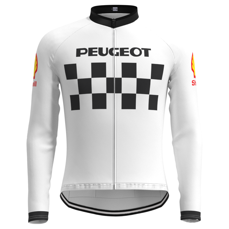 Classic 1960s Peugeot Retro Cycling Jersey Long sleeved suit