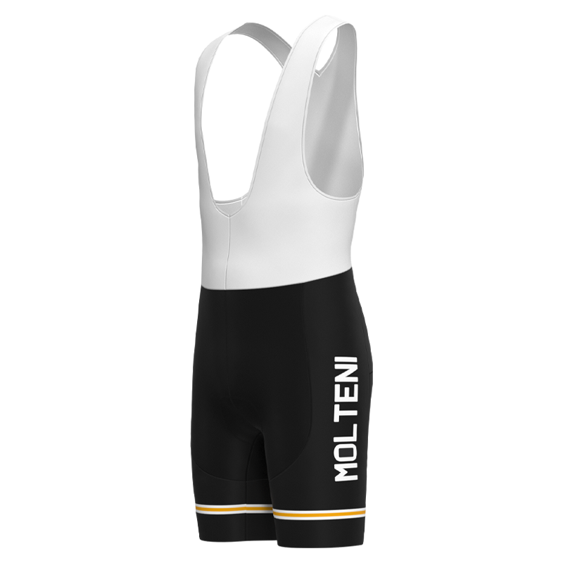 Molteni Black Retro Cycling Jersey Short sleeved suit