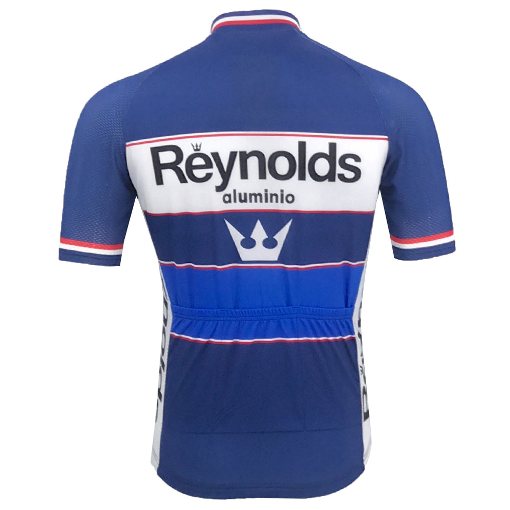 Reynolds Blue Retro Cykeltrøje Kortærmet