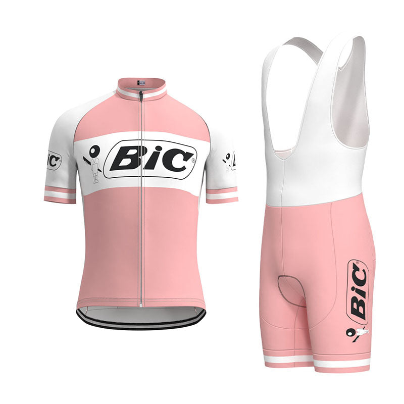 BIC Pink Retro Cycling Jersey Set