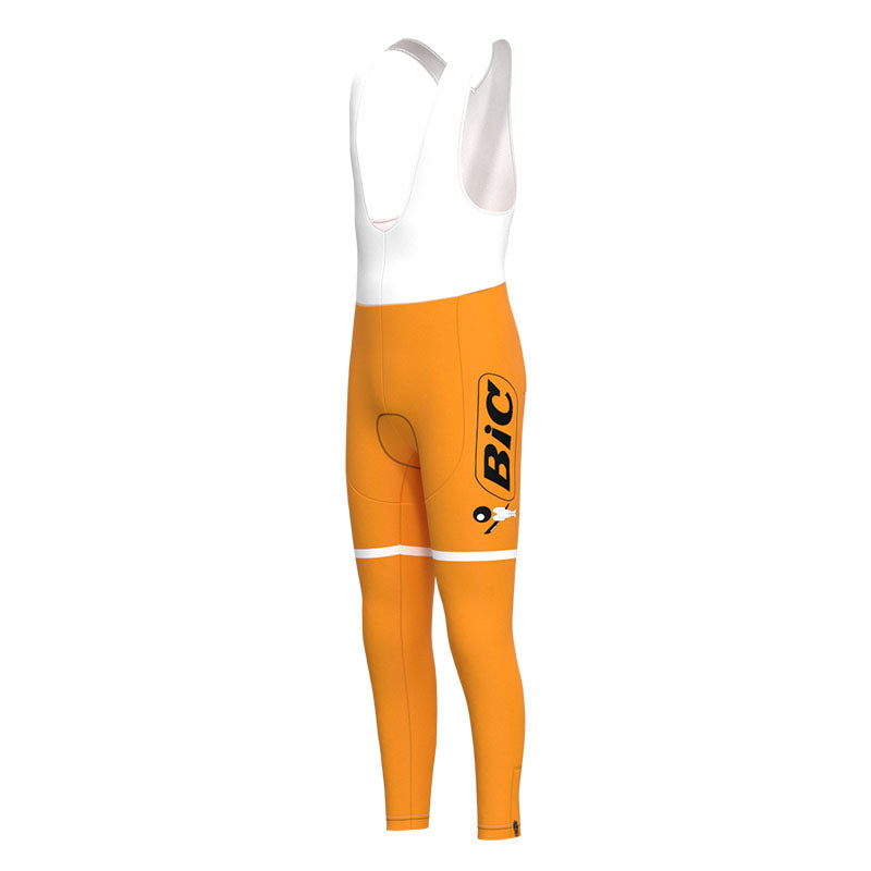 BIC Orange  Retro Cycling Jersey Long Set (With Fleece Option)