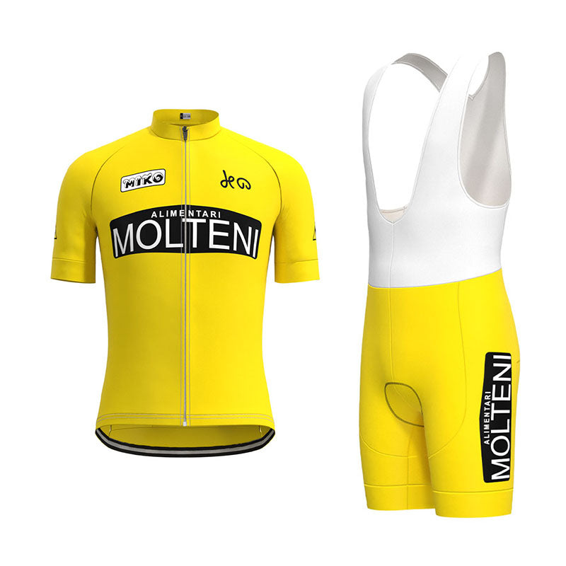 Molteni Yellow Retro Cycling Jersey Set
