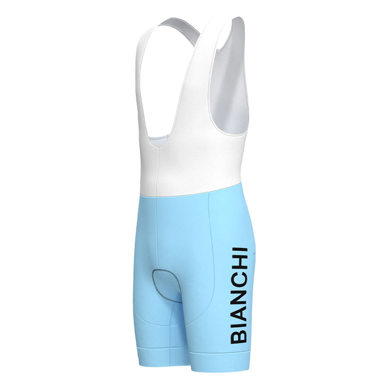BIANCHI Blue Retro Cycling Jersey Short sleeve suit