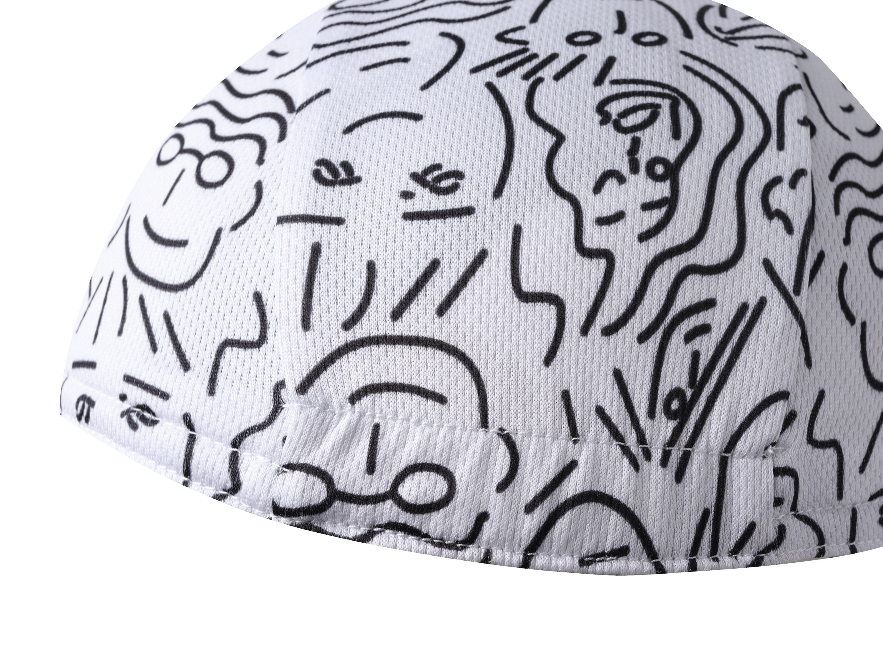 Black Cycling Cap - Polyester Cycling Hat-Under Helmet - Cycling Helmet Liner Breathable&Sweat Uptake