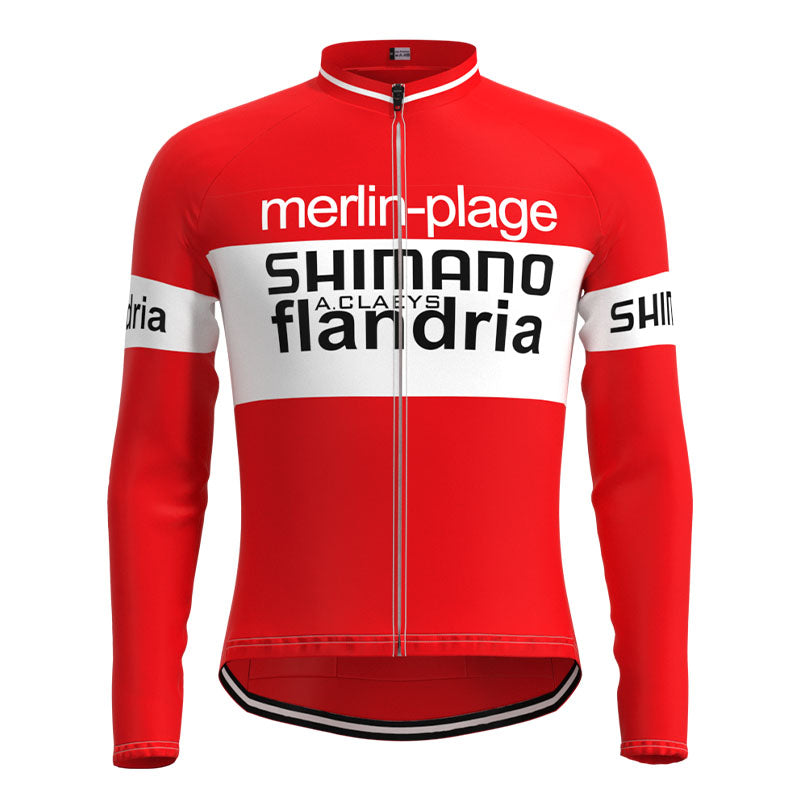 SHIMANO Flandria Retro Cycling Jersey Long Set (With Fleece Option)