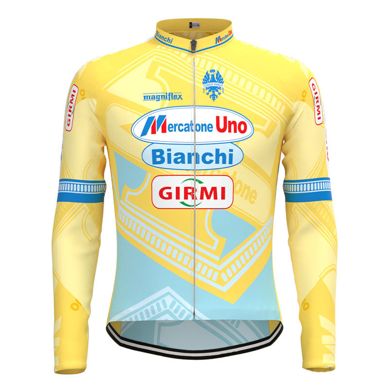 BIANCHI GIRMI Retro Cycling Jersey Long sleeved suit