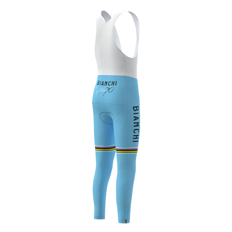 BIANCHI 70th Anniversary Retro Cycling Jersey Long sleeved suit