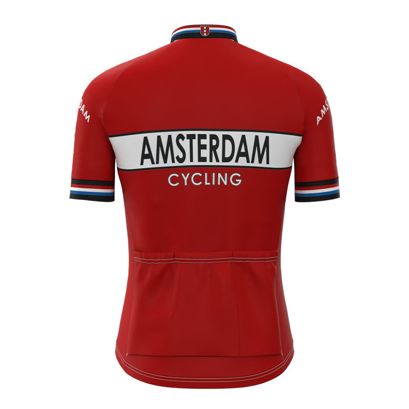 Amsterdam Red Cycling Team Retro Cycling Jersey Set