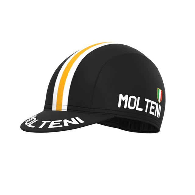 Molteni Black Retro Cycling Cap