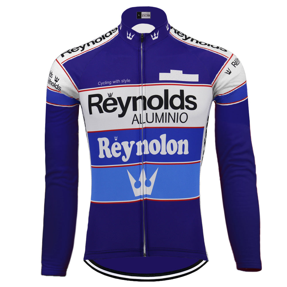 Reynolds vinterfleece retro cykeltrøje langærmet