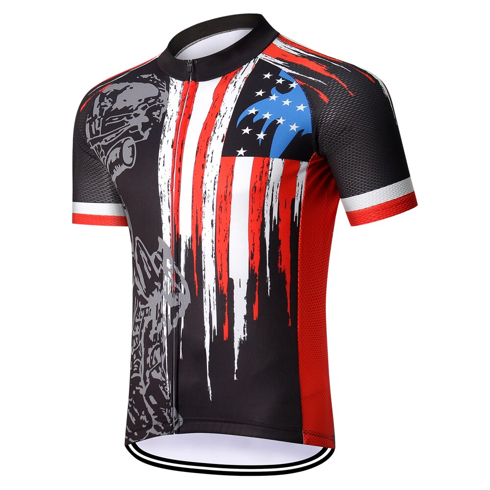 USA Statue of Liberty Retro Cycling Jersey Short sleeved suit